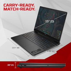 HP Smartchoice HyperX OMEN 15, AMD Ryzen 7 260, 8GB-RTX 5050, 24GB DDR5 (Upgradeable), 1TB SSD, 180Hz, 2.5K, 500 nits, 3ms RT, 15.3''/38.9cm, Win11, Office24, Black, 2.42kg, gb0038AX, AI Gaming Laptop