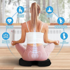 TEKCOOL Cotton Orthopedic Coccyx Cushion For Tailbone Pain Car SeatCushions For Chair Tailbone Pillow For Sitting SeatCushion For Car Driving Seat Sitting Pillow Coccyx Seat Cushion For Chair (Black)'