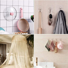 Misamo Enterprise PVC Wall Hooks, Pack of 15, Transparent