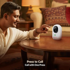 CP PLUS 3MP Smart Wi-Fi CCTV Camera | 360° Pan & Tilt | Press to Call | Motion Tracking | CTC Cyber Secure Tech | Two-Way Talk | IR Night Vision | Alexa & OK Google | CP-E34Q