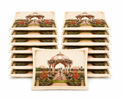 Choego New Season Wedding Print Saree Cover Pack of 12 | Zip closure, Doli Print Reusable storage bags, Ideal for bridal designer sarees, Wardrobe organizer, One side transparent