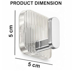SIGNAMIO 6 Hook Shelf Adhesive Strip Wall Hanging Sticky Hook Black
