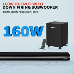 Honeywell Moxie V500 10W Portable USB Wired Soundbar, Speaker for PC,Desktop and Laptop with Volume Control and 3.5 mm AUX,2.0 Channel,52mmX2 Drivers,Plug &Play,2 Yrs Maufacuturer Warranty