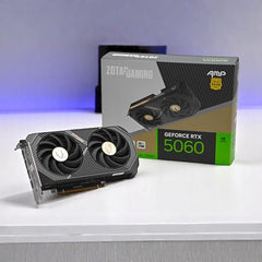 ZOTAC Gaming GeForce RTX 5060 Twin Edge 8GB Graphics Card - Black | 8 GB | DLSS4 | GDDR7 | PCIE 5.0 | SFF Ready | 3840 CUDA Cores | ZT-B50600E-10M | Only Graphics Card with 5 Year Warranty