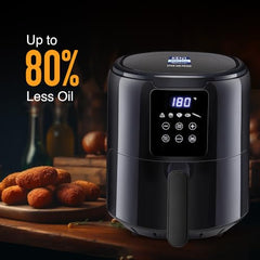 KENT Digital Air Fryer 5L | 1400W | Bake, Grill & Roast | Up to 80% Less Oil Usage | 8 Preset Menu | Rapid Heat Circulation | Digital Display & Touch Control Panel | Glass Window with in built Light