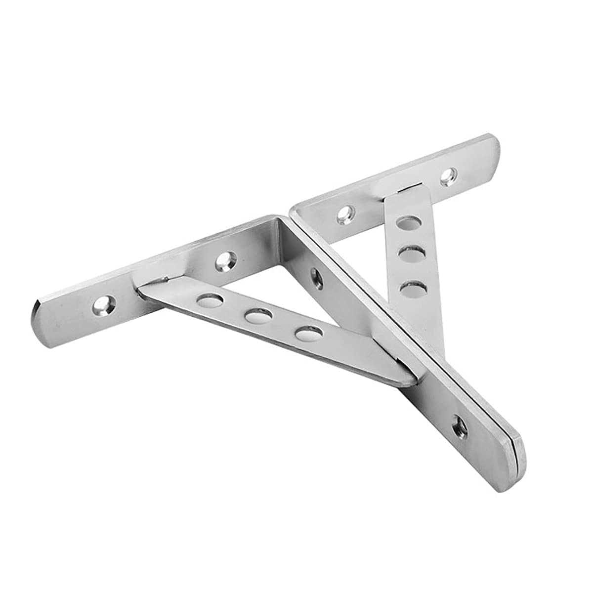 SYGA Stainless Steel Solid Thickened Triangular Bracket Wall-Mounted Rack Partition Support Layer Plate Support Bracket(4MM-300MM-LONG)