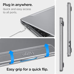 Spigen for MacBook Air 13 Inch Case M5 (2026), MacBook Air 13 Inch M4/M3/M2 (2025-2022), Thin Fit Transparent Protective Hard Shell Case Cover, 13.6 Inch, A3240 A3113 A2681, Crystal Clear
