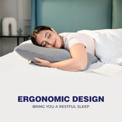 WELLGIVER Cervical Butterfly Pillow | Orthopedic Memory Foam for Neck & Shoulder Pain | Ergonomic Contour Design | Dual Height Support | Side Sleeper Pillow with Arm Rest - Pack of 1