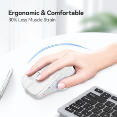 TECKNET Wireless Mouse, 2.4G Ergonomic Computer Mouse, 2600 DPI, Green