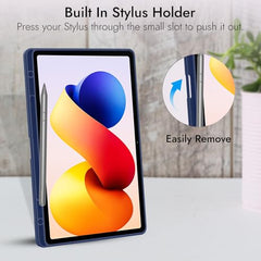Robustrion Cover for Redmi Pad 2 Pro 12.1 inch Cover Case with Pencil Holder, Trifold Cover Case for Redmi Pad 2 Pro 5G Tablet Cover [Auto Sleep Wake Support] - Black