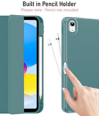 Robustrion Cover for iPad 11th Generation (A16) / 10th Gen Cover Case with [Right Side Pencil Holder] [Auto Sleep Wake] [Soft Back] (2022/2025), Case for iPad 11th 11"/ 10th 10.9" - Yellow