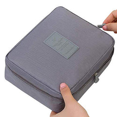 SYGA Travel Cosmetic Bag Plain Multifunction Portable Bag Cosmetic Makeup Pouch Case (Black)