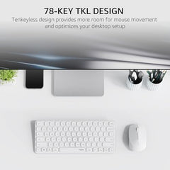 Rapoo 9010M Multi Device Wireless & Bluetooth Keyboard & Mouse Combo, White
