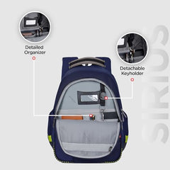 HARISSONS Sirius Travel Laptop Backpack | 45L | Fits 15.6” Laptop | Heavy-Duty Build | USB & Audio Port, Multi-Level Organizer, Trolley Sleeve | Work, Travel & College (black)