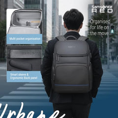 Samsonite Urbane | 16'Laptop Compartment| 25.6 L Volume| Multiple Compartment| Sleek Design |Work Backpack | Grey | 2 Years International Warranty