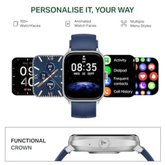 boAt Storm Blaze Smartwatch in Premium Metal Finish with Advanced BT Calling, Functional Crown, 1.83'' (4.64 cm) HD Display, IP68 Waterproof, HR, Sleep, Stress & SPO₂ Tracking, SOS (Cool Grey)