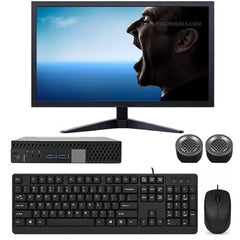 𝗗𝗲𝗹𝗹OptiPlexTiny PC Combo | 19" FHD Display | 𝗜𝗡𝗧𝗘𝗟i5 6th Gen |8GB RAM |256GB SSD | Win 11 Pro | WiFi | MS Office | HDMI/VGA/DVI/USB | A+ Condition | Pre-Owned & Tested | Seller Warranty AIO