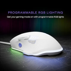 Kreo Hawk Gaming Mouse with Programmable Buttons & RGB Lighting | Top Pixart Sensor | Adjustable DPI with 1.5m Long Braided Cable and Optical Sensor | Lightweight & Durable (Hawk- Black)
