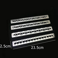 SYGA 4pcs / Set Geometry Wave Sugar Craft Plastic Fondant Cutter Cake Mould Cake Decoration