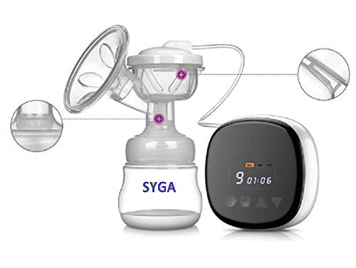 SYGA Breast Pump Milk Booster Breast Milk Painless Bilateral Breast Pump Silica Gel SkyBlue