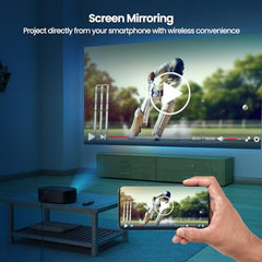 Portronics Beem 450 Smart LED Projector with 1080p Full HD Resolution, Built-in Streaming Apps (Netflix, Prime Video, Hotstar), 4000 Lumens, Screen Mirroring, 3 Watt Speaker, Bluetooth, Wi-Fi (White)