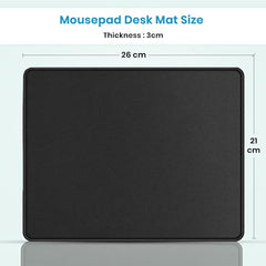 Storite 5 Pack 220x180x2mm Speed Type Gaming Mousepad, Black