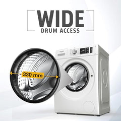 Whirlpool Smart Choice 9 Kg Steam Wash Technology 5 Star Inverter Front Load Fully Automatic Washing Machine with In-Built Heater (SUPREME CARE 9014-E, Midnight Grey, 100+ Tough Stains, 1400 RPM)