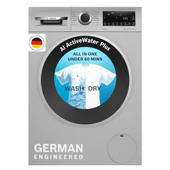Bosch 10.5/6 KG Inverter Fully Automatic Front Load Washer Dryer (WNA2E4U1IN, 1400 RPM, 14 Wash Programs, LED touch display, Wash & Dry in 60 Mins, Cast Iron Grey)