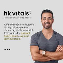 hk vitals Omega 3, 60 Fish Oil Capsules + Multivitamin, 60 Tablets | 1000mg Omega 3 with 180mg EPA and 120mg DHA | For Brain, Heart, and Joints Health