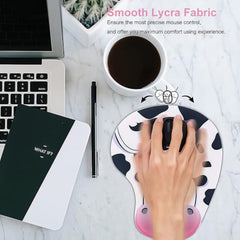 ZORBES® Mouse Pad with Wrist Support, Funny Cat Ergonomic Mouse Pad | I'm Fine Motivational Memo Design, Soft Gel Rest, Non-Slip Mouse Mat for Office Home