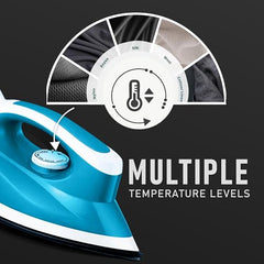 Intex Glidex Ease Dry Iron 1000W | Non-Stick Soleplate | Adjustable Temperature Control | Shock Proof Lightweight Dry Iron | Thermal Protection | Fast & Smooth Ironing for Home Use | 2 Year Warranty
