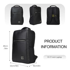 Impulse Empower Elite Laptop Backpack for Men & Women | 25L Polyester School & College Bag | USB Charging Port | Padded Laptop Sleeve | Multiple Pockets with Bottle Holder | Black