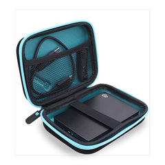 AirCase 2.5 Inch External Hard Drive Case with Shockproof EVA Hardshell & Soft Lining | Travel Organizer Pouch with Mesh Pocket, Zipper Closure for HDD/SSD, Earphones, Cable, Charger & Gadgets(Black)