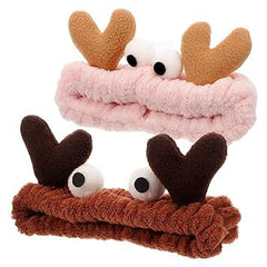 MOMISY Elastic Women's Lovely Hair Band Wash Face Spa Headband-Washable Facial Band Makeup Wrap Headbands Fits All Head Sizes (Elk Brown)