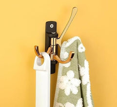 iSTAR Wall Hooks for Hanging | Flexible 4 Pin Hooks Bathroom Cloth Hanger Wall Hook Door Robe Hooks for Hanging Keys, Clothes, Towel (Rose Gold, Pack of 3)