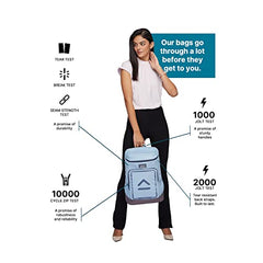 uppercase 23L Tall Boy Laptop Backpack| up to 15'' | 3x More Water Resistant Sustainable Office Bag | College Bag/Travel Bag for Men & Women | 750 Days Warranty (Black)