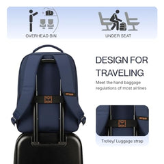 Impulse Empower Elite Laptop Backpack for Men & Women | 25L Polyester School & College Bag | USB Charging Port | Padded Laptop Sleeve | Multiple Pockets with Bottle Holder | Black