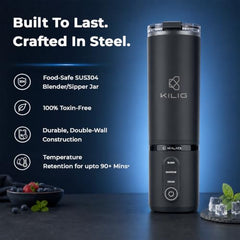Kilig Vortex Blitz Portable Blender, Sip-Ready Jar Design, 470ml BPA-Free, USB-C Rechargeable, 3 Modes (Blend, Smoothie, Crush), 6 Blade system