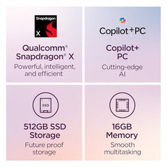 Lenovo IdeaPad Slim 3X - 2025 - Everyday AI Laptop - Copilot+ PC - 15.3" WUXGA Display - 16 GB Memory - 512 GB Storage - Snapdragon® X - Luna Grey