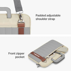 uppercase Stride 16 Inch Laptop Sleeve, Multi-Textured Quilted Design, Padded Compartment, Trolley Sleeve, Slide-In Handle & Detachable Shoulder Strap, Ideal for Men & Women | Office & Travel - Black