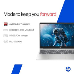 HP 15 Smartchoice, AMD Ryzen 3 7320U (8GB LPDDR5, 512GB SSD) FHD, Anti-Glare, Micro-Edge, 15.6''/39.6cm, Win11, M365 Basic(1yr)* Office24, Silver, 1.59kg, fc0500AU, FHD Camera w/Privacy Shutter Laptop