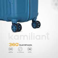 KAMILIANT by American Tourister Savvy | Trolley Bag Set of 3 (55+70+80 cms) for Travel| Hard Case Polypropylene (PP) Suitcase | 360° 8-Wheel Luggage Trolley | Combination Lock | Cress Green