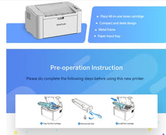 Pantum P2210 Mono Laser Single Function Printer White for Home and Office 22ppm Includes 1600 Page Start Toner Cartridge