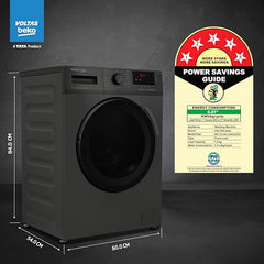 Voltas Beko, A Tata Product 7 Kg 5 Star Inverter Quick wash Fully-Automatic Front Loading Washing Machine (WFL7012B7JVBKA/AXV, Anthracite, In buit Heater/Hygiene steam)