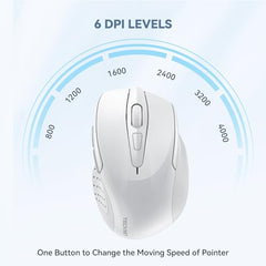 TECKNET Wireless Mouse, 2.4G Ergonomic Computer Mouse, 2600 DPI, Green