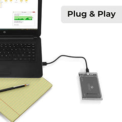 Zebronics 2.5" SSD/HDD Enclosure, Max. 4TB Storage, Upto 5Gbps Transfer Speed, Tool-Free Slide Design, USB to Micro B Connector, Windows, Mac, Linux Support, Transparent Case (CSH101)