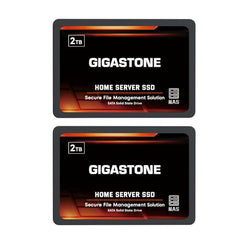 Gigastone Home Server SSD 2TB NAS SSD Drive Cache (2-Pack) 24/7 Durable TLC High Endurance Personal Cloud Data Sync Network Attached Storage RAID 3D NAND 2.5" SATA Internal Solid State Hard Drives