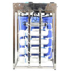 Apec Water 100 LPH Commercial RO+UV Water Purifier System With Double Pump Purification Stainless Steel, With TDS Adjuster BLUE 100L
