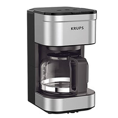 KRUPS Simply Brew Compact 5 Cup Coffee Maker: Stainless Steel Design, Pause & Brew, Keep Warm, Reusable Filter, Drip-Free Carafe