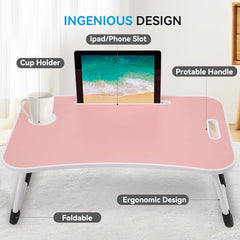 GoRogue Stud Foldable Wooden Mini Lapdesk for Couch, Sofa Bed, Study Tray Table Stand for Writing (Walnut), 40 Centimeters